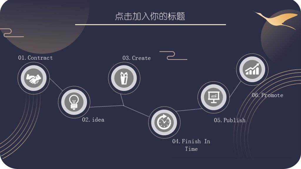 时尚大气商务中国风简约ppt模板5