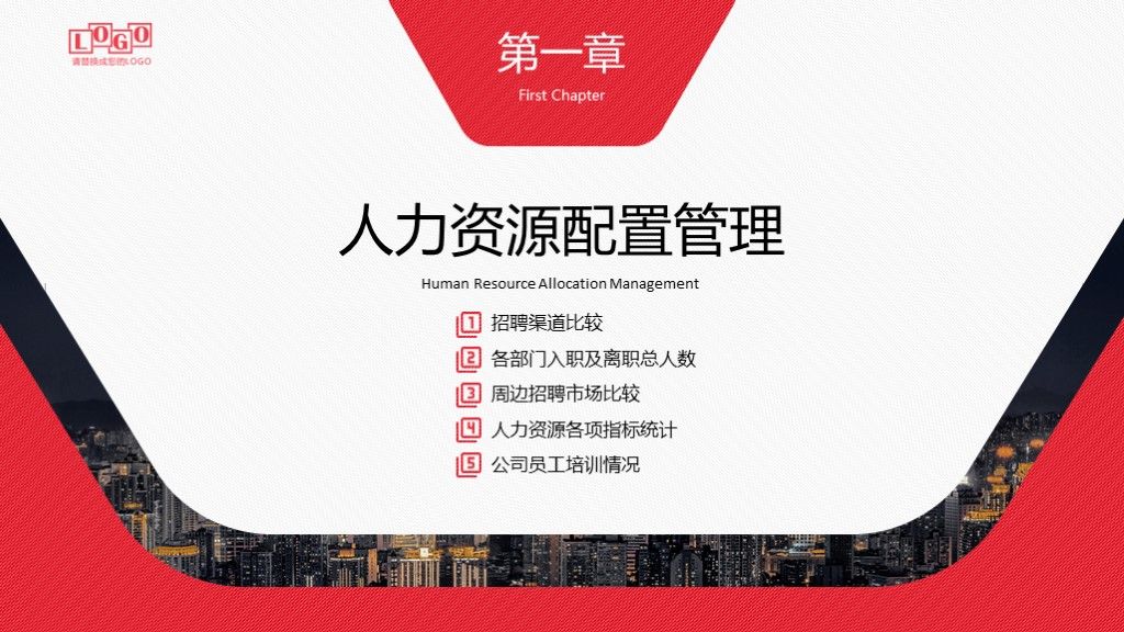 人力资源部年终工作总结汇报PPT模板3