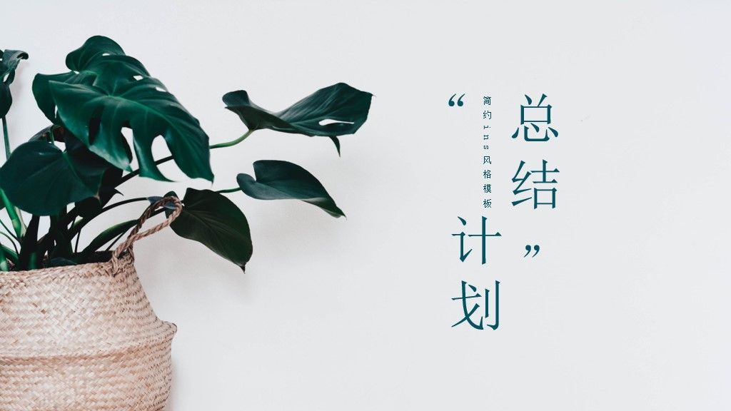 简约ins风格总结计划通用PPT模板1