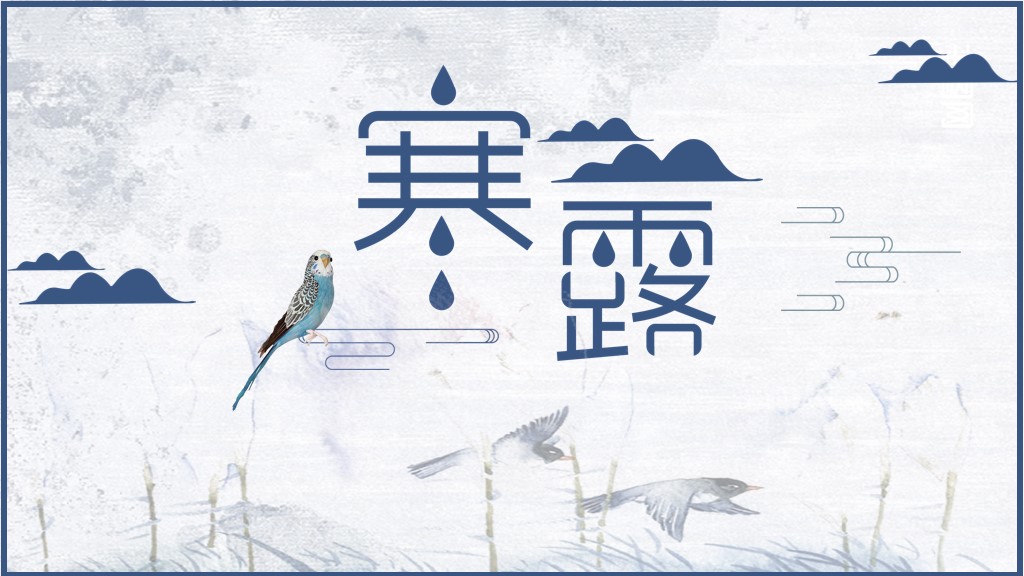 二十节气寒露PPT模板1