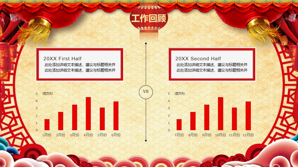 红色喜庆年度表彰颁奖晚会PPT模板5