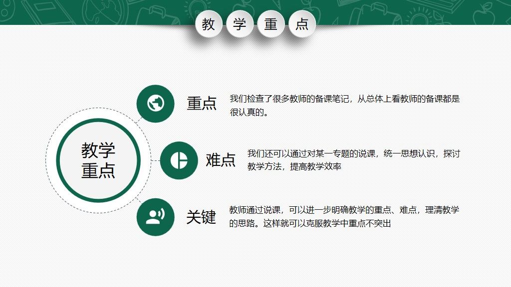 教育教学说课课件汇报通用PPT模板4
