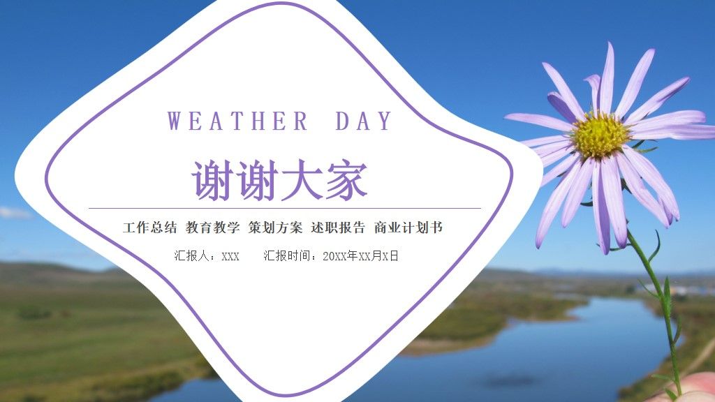 世界气象日工作计划总结通用PPT模板10