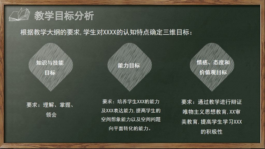 精美教师说课试讲教学通用PPT模板3
