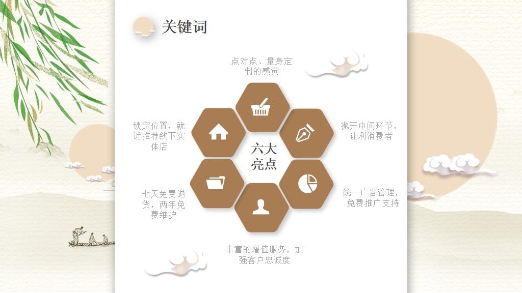 中国风毕业答辩设计通用PPT模板7