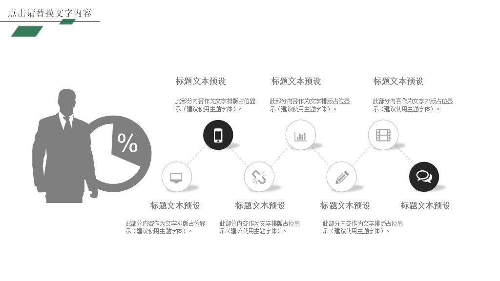 绿色小清新清明节策划PPT模板3