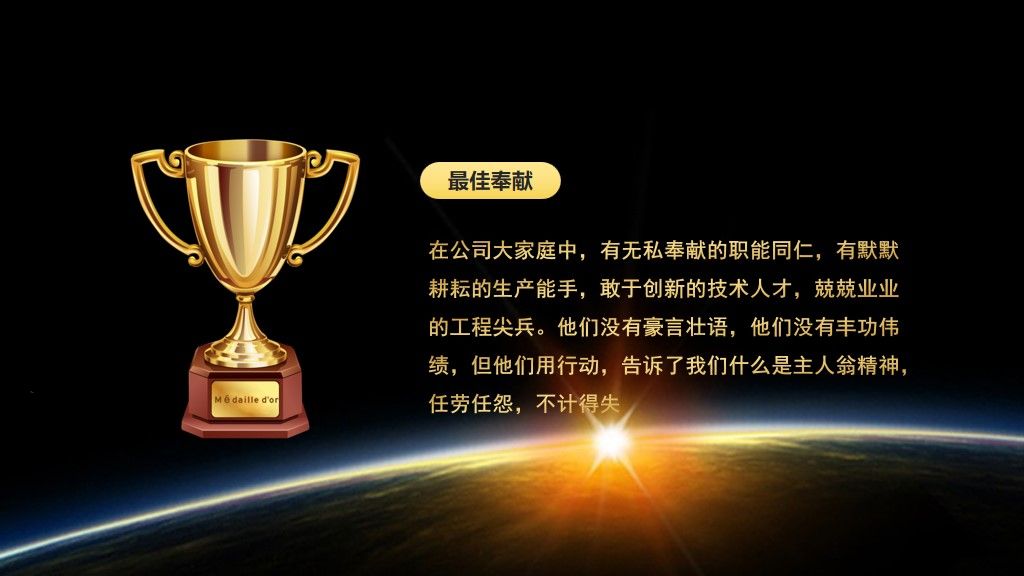 公司企业年会员工颁奖典礼PPT模板6
