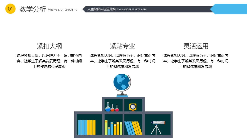 线上网课教育教学课件说课PPT模板4