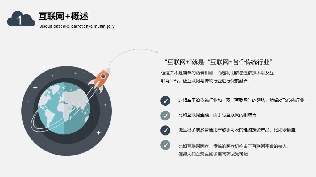 卡通科技互联网电子商务ppt模板3