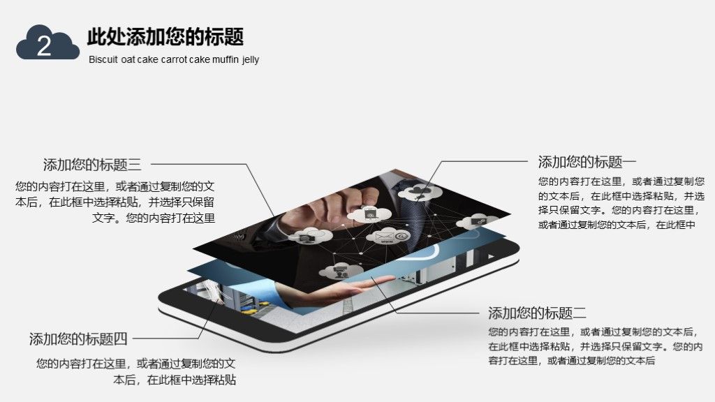 卡通科技互联网电子商务ppt模板6