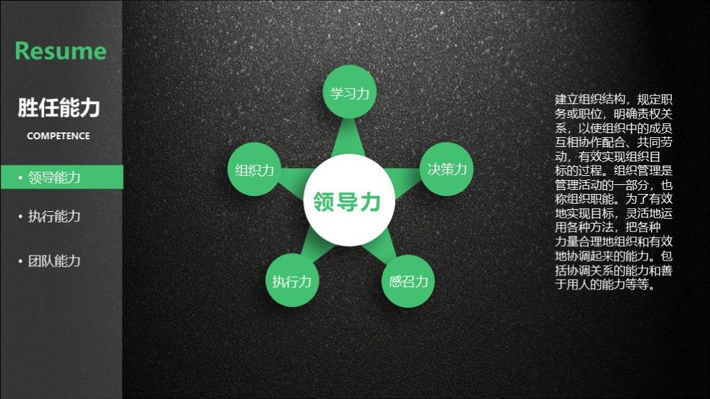 黑色大气竞聘求职招生个人简历ppt模板7