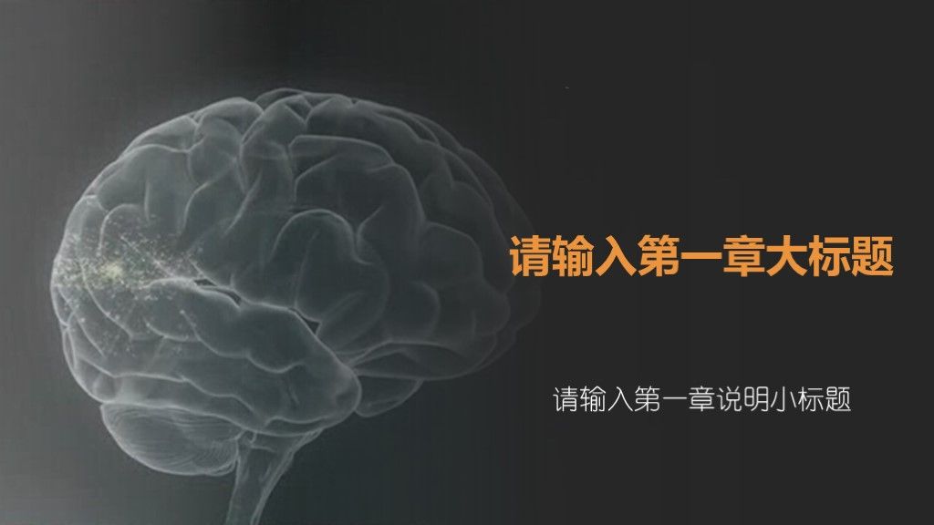 灰色脑科医疗医学保健通用ppt模板2