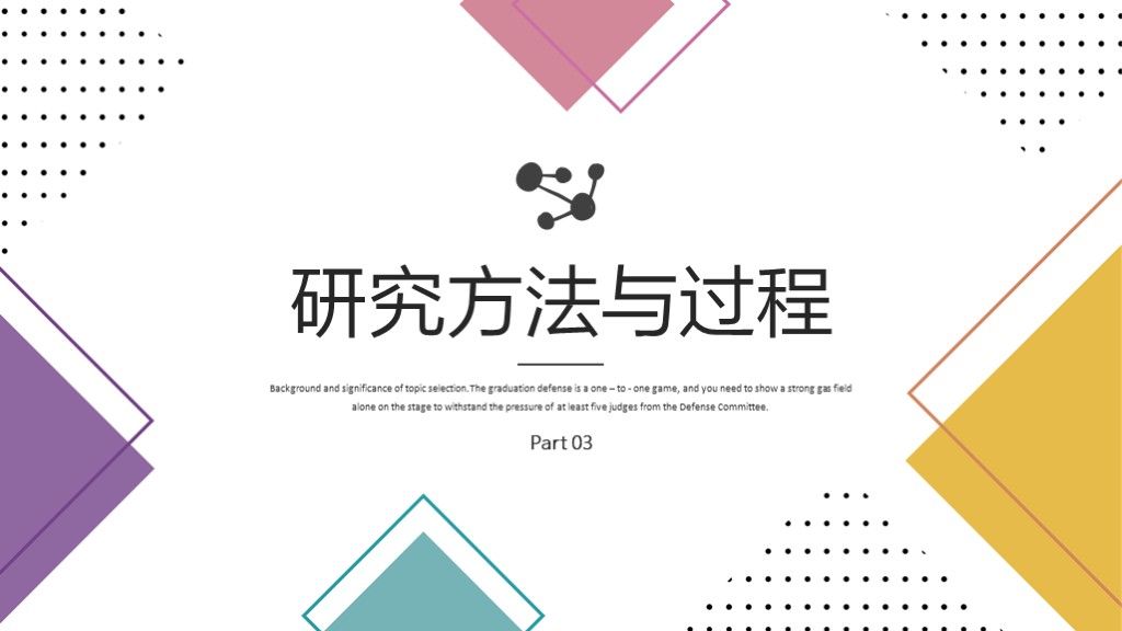 孟菲斯简约几何风毕业开题报告论文答辩总结汇报通用PPT模7