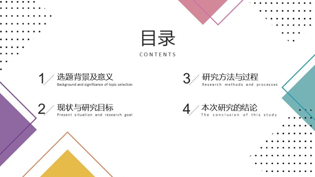 孟菲斯简约几何风毕业开题报告论文答辩总结汇报通用PPT模2