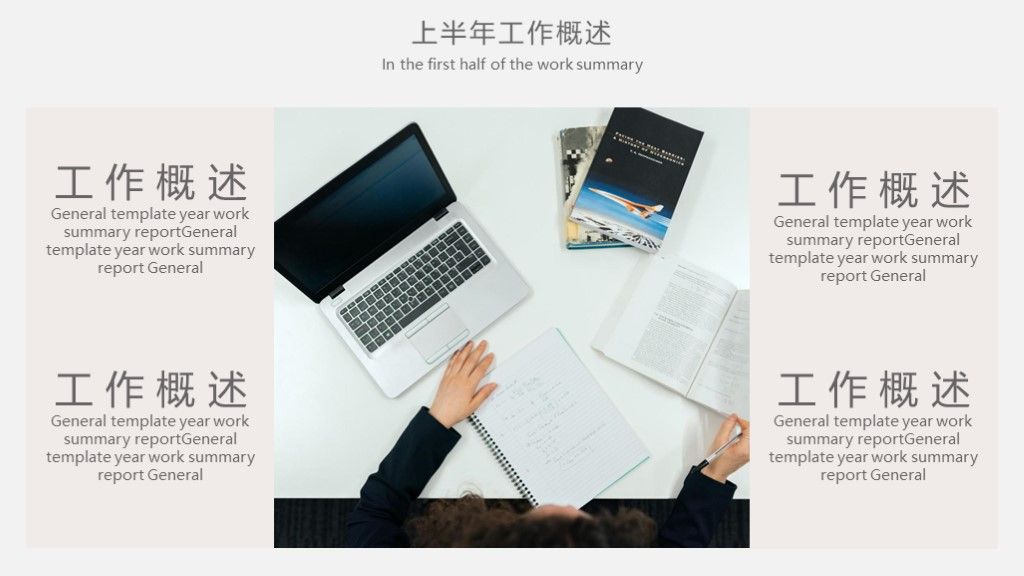 商务年中工作总结汇报PPT模板4