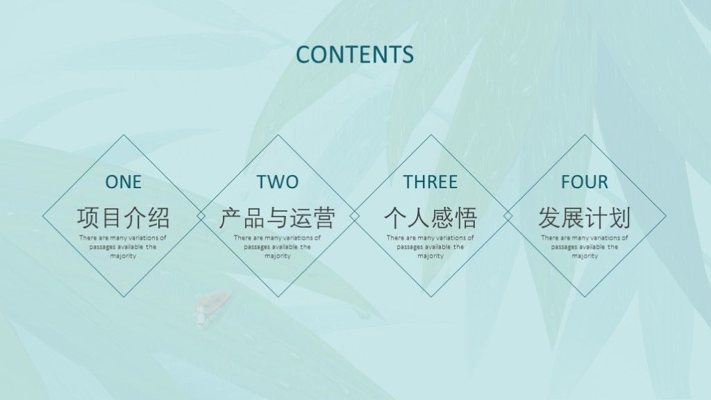 小清新极简工作计划汇报PPT模板2