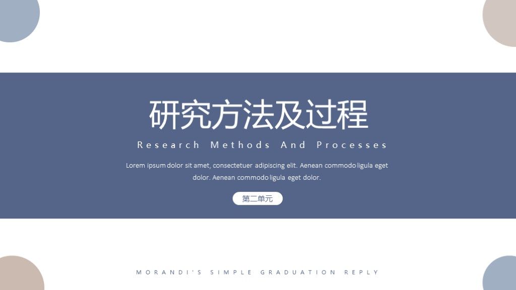 靛蓝色复古简约毕业答辩论文总结PPT模板6