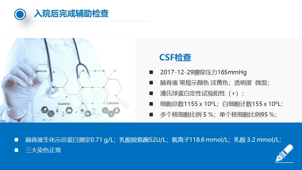 蓝色医院医疗病历分析报告总结PPT模板6
