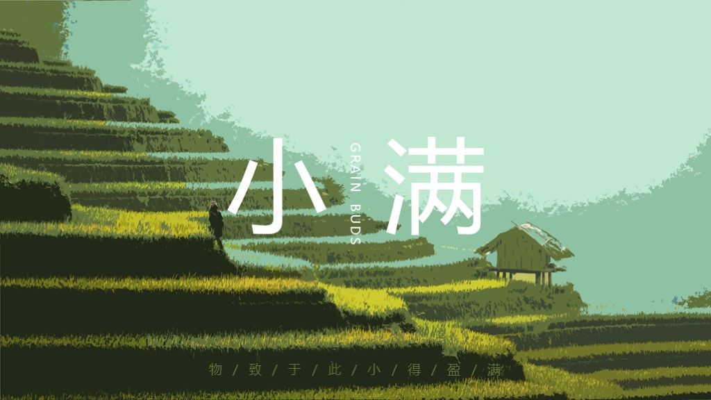 中国传统节气小满24节气ppt模板1