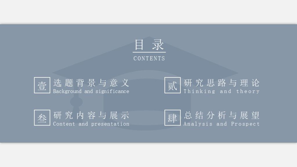 高级灰简约风论文答辩通用科学PPT模板2