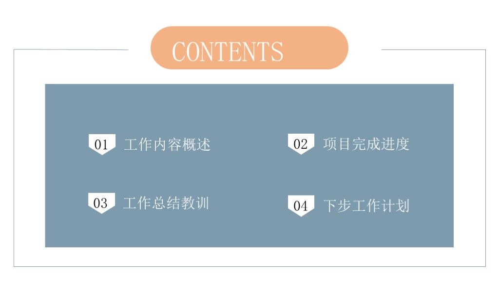 蓝色扁平风工作总结计划汇报PPT模板2