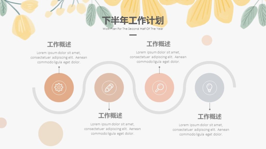 清新办公工作总结商务通用PPT模板9