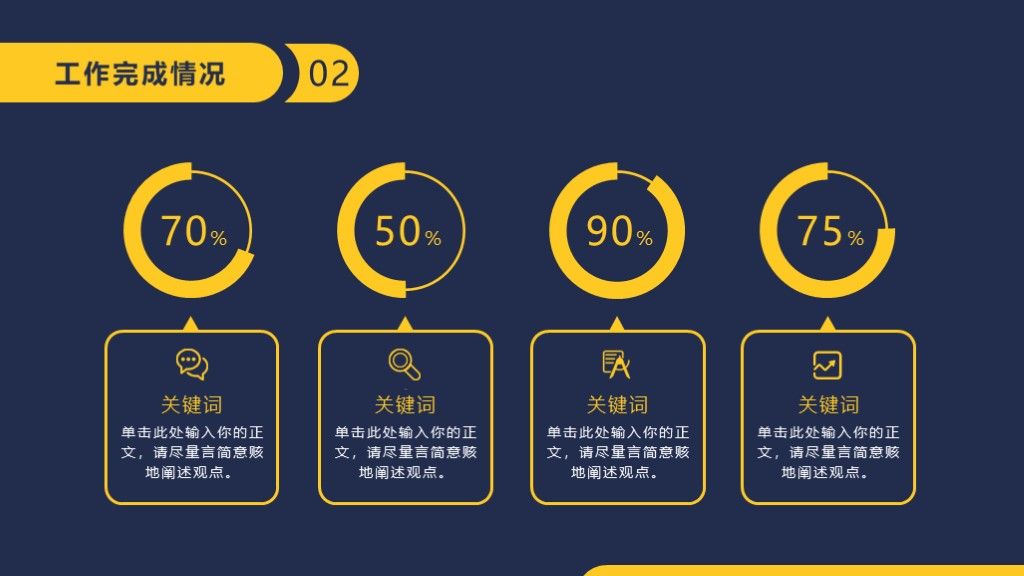 黄蓝极简商务季度工作总结汇报ppt模板6