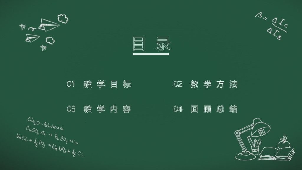 手绘黑板风数学教学公开课通用PPT模板2