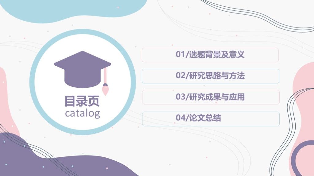 大学生毕业论文答辩学科学历通用PPT模板2