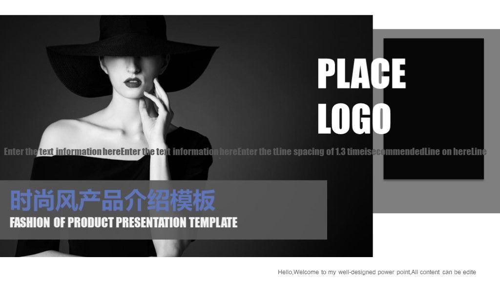 时尚商务风产品介绍通用PPT模板1