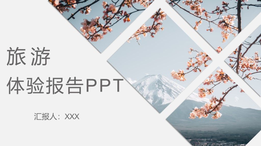 旅游体验报告总结汇报PPT模板1