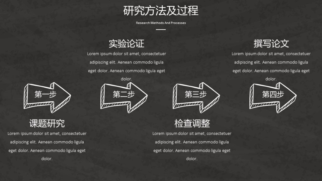 黑板粉笔手绘风本科答辩毕业答辩PPT模板7