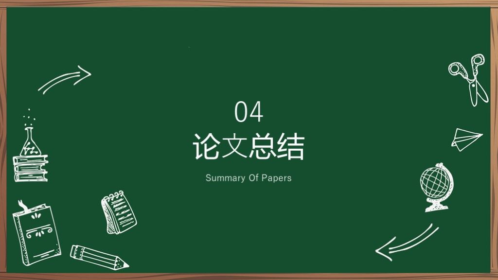 黑板风粉笔手绘毕业论文答辩PPT模板9
