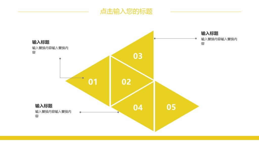 简约风黄色企业管理目标计划通用PPT模板5