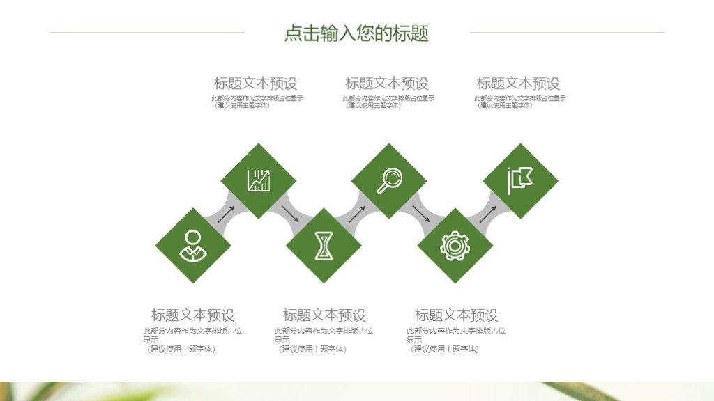 小清新商务风员工团队目标计划管理培训PPT模板8