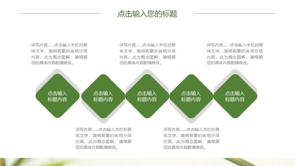 小清新商务风员工团队目标计划管理培训PPT模板3