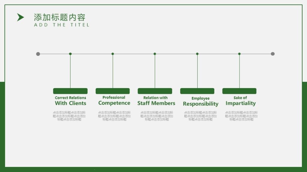 简约风绿色个人竞聘或述职报告PPT模板5