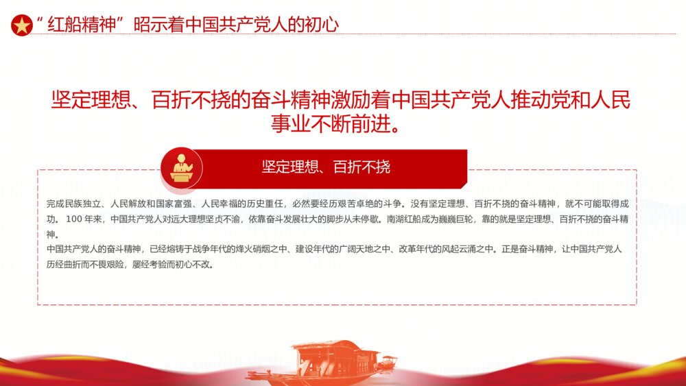 大力弘扬红船精神党史党课ppt模板7
