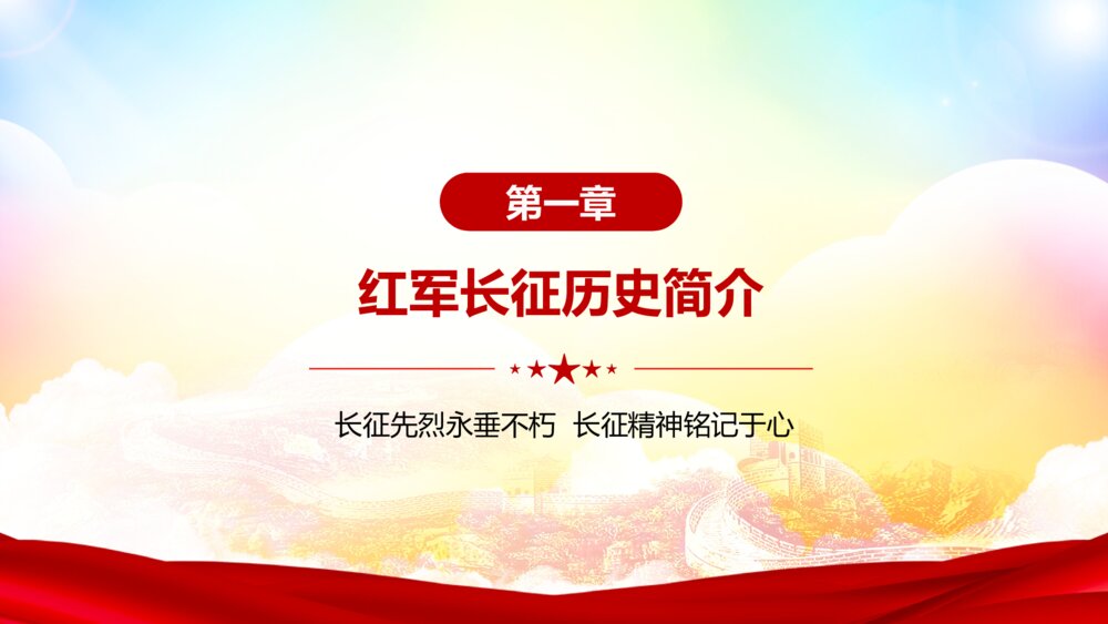 学习长征精神红色记忆主题教育活动党校党课PPT3