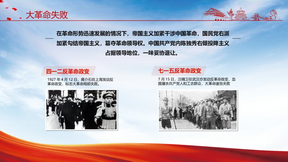红色中国共产党党史学习百年大党PPT模板6