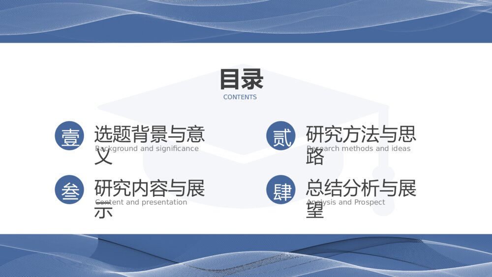 蓝色简约毕业论文答辩PPT模板2