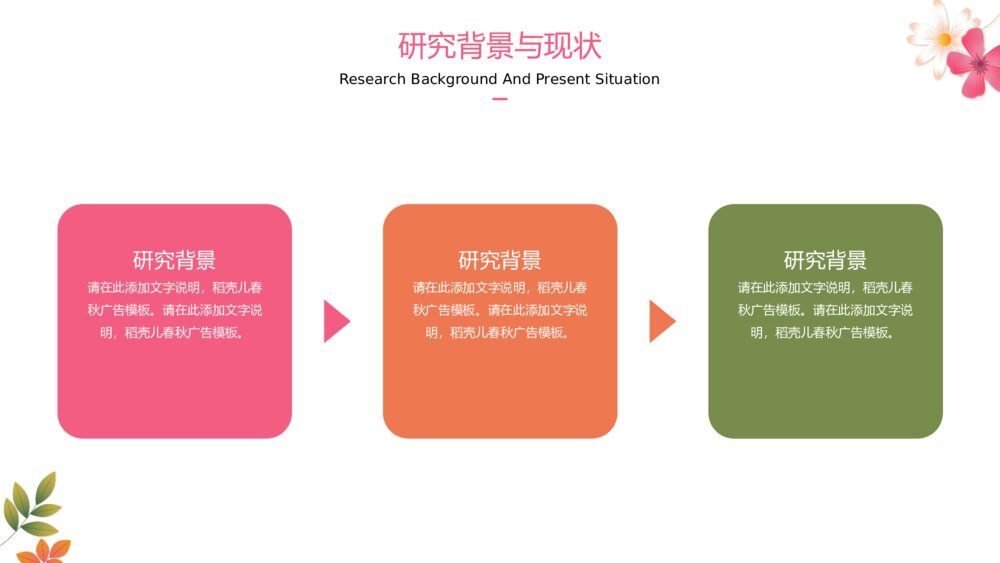 小清新毕业论文答辩PPT模板4