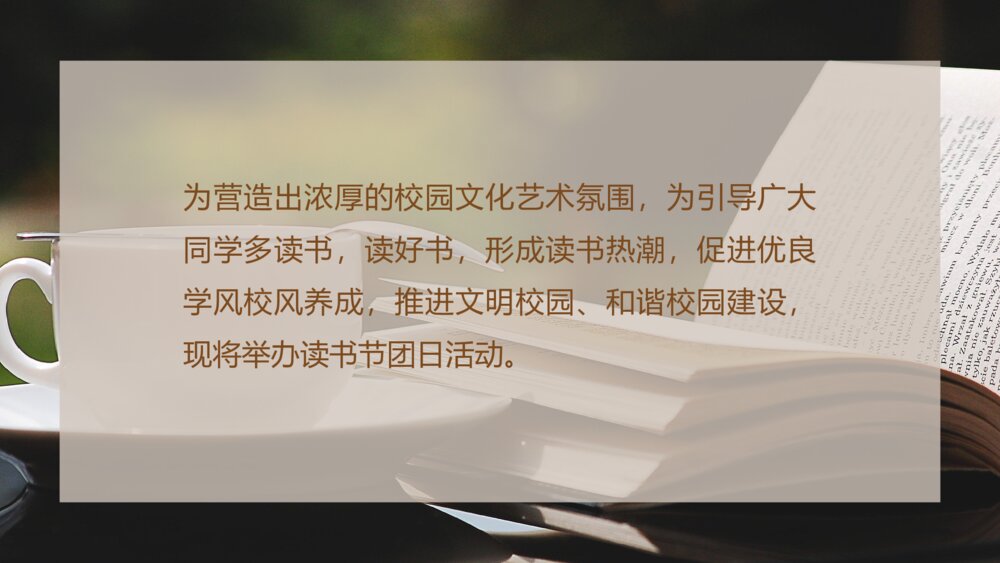 读书节团日活动策划PPT模板2