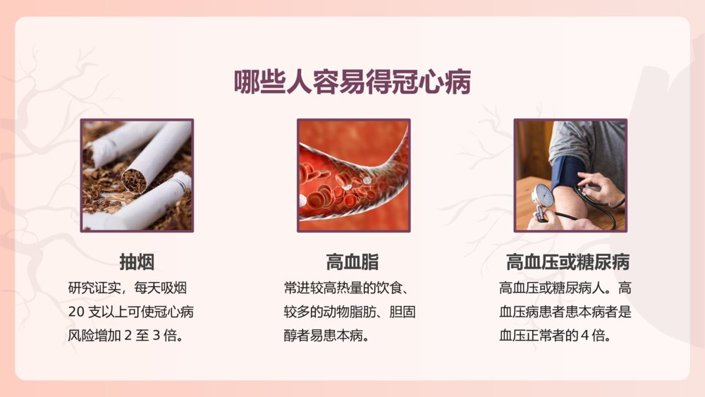 冠心病健康教育PPT模板5