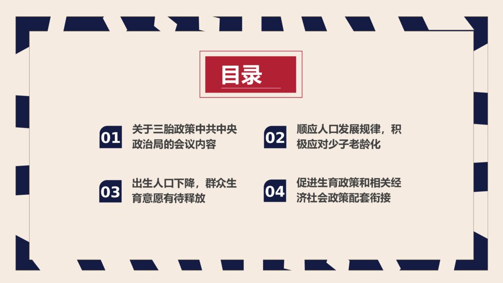 三胎政策解读主题教育PPT模板2