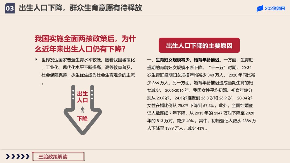 三胎政策解读主题教育PPT模板10