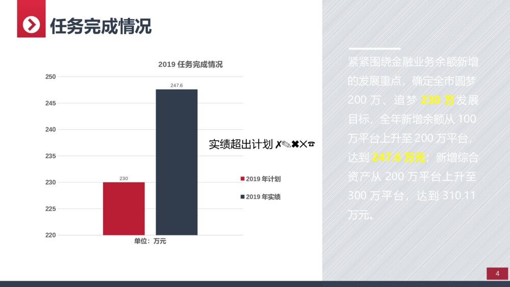 大气实用年终工作总结工作计划PPT模板4