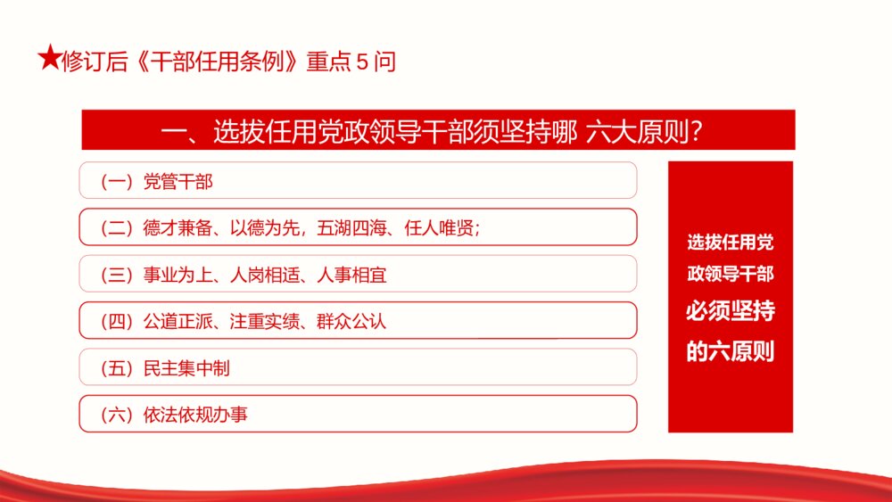 党政领导干部选拔任用工作条例PPT模板10