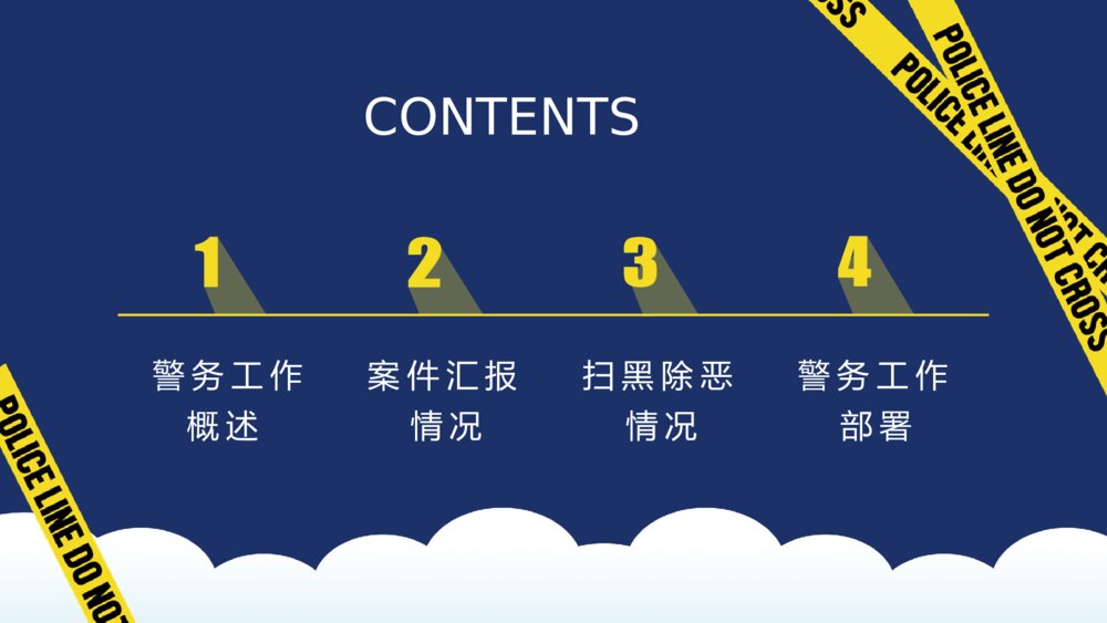 公安警察工作汇报警务会议PPT模板2