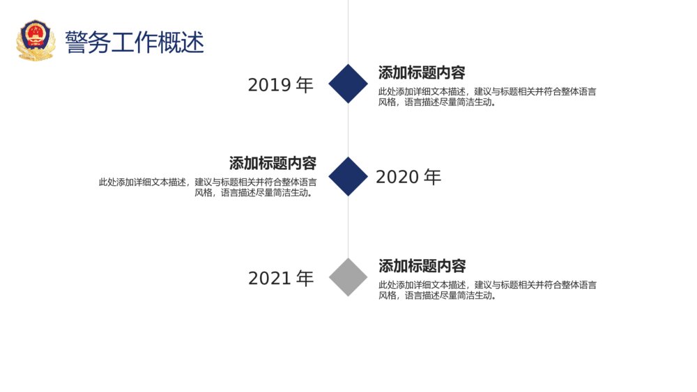 公安警察工作汇报警务会议PPT模板8